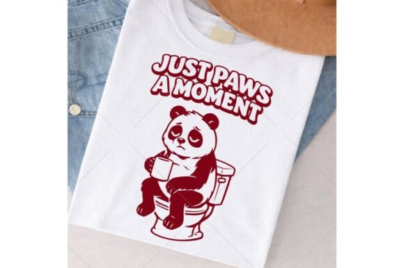 Funny Panda SVG, Just Paws a Moment SVG