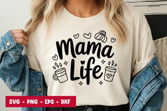 Mama Life Quote Typography SVG PNG