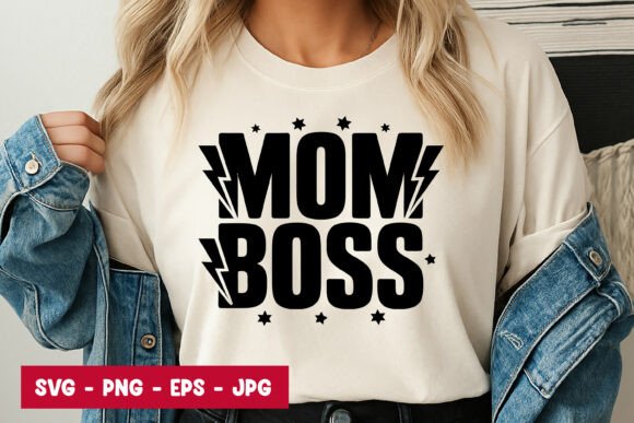 Mom Boss Quote Typography SVG PNG