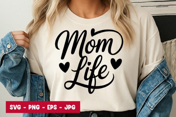Mom Life Quote Typography SVG PNG