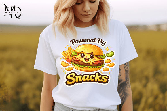 Powered by Snacks 🍿 Funny Quote PNG SVG