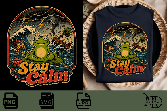 Stay Calm 🧘♂️ Minimal Quote PNG SVG